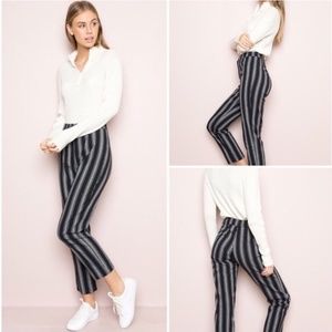 Brandy Melville Tilden Black Striped Pants